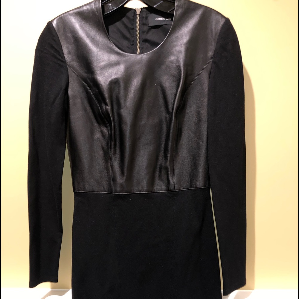 Derek Lam Black Leather Dress